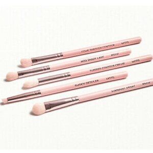 MOTD Cosmetics New Pink Handles In A Blush Blending 5 Piece Eye Brush Set